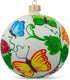 Delicate Butterflies on Glass Ball Christmas Ornament, 4 Inches