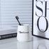 LEETOYI Porcelain Toothbrush Holder for Bathroom Vanity and Countertop, Easy to Clean Brushing Holder (White)