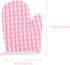 2Pcs Oven Mitts for Play Kitchen, Anti- Scald Gloves Microwave Oven Gloves Kitchen Mitts for Safe Baking Cooking (Pink
