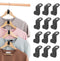 Clothes Hanger Connector Hooks, 120PCS Mini Cascading Hanger Hooks, 20lbs Space Saving Closet Organizer (Black)