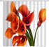Orange Flower Shower Curtain - Burnt Orange Calla Lily Floral Beautiful Romantic Love Spring Decorative Polyester