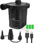 Dr.meter Air Pump for Inflatables, Rechargeable 4000mAh Battery Air Mattress Pump - Portable Quick-Fill Inflator