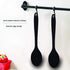 2 Pcs Silicone Spoons for Cooking, Heat Resistant Mixing Utensils for Kitchen Cooking and Baking (Black)