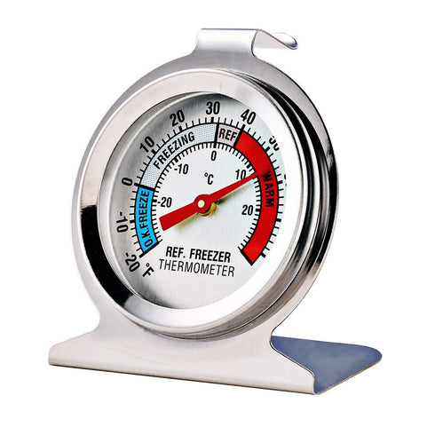 2 Pack Large Dial Analog Refrigerator Freezer Thermometer