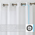 HLC.ME 2 Piece Semi Sheer Voile Short Window Curtain Drapes, Grommet Panels for Small Windows (54" W x 54" L, White)