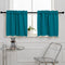 Blackout Curtains 45 Inches Long, 2 Panels Room Darkening Tiers for Small Windows, 42" Wide, Teal.