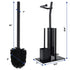 smartpeas Set 32x20x70cm 1+2 WC with roll Holder - Black Toilet Paper Holder - Stainless Steel Glass Base Dim.: Easy