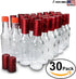 CROSS HOMES 3oz Woozy 30) Hot Sauce Bottles, Empty Clear Glass Bottles with Shrink Capsules, Small Wine Bottle