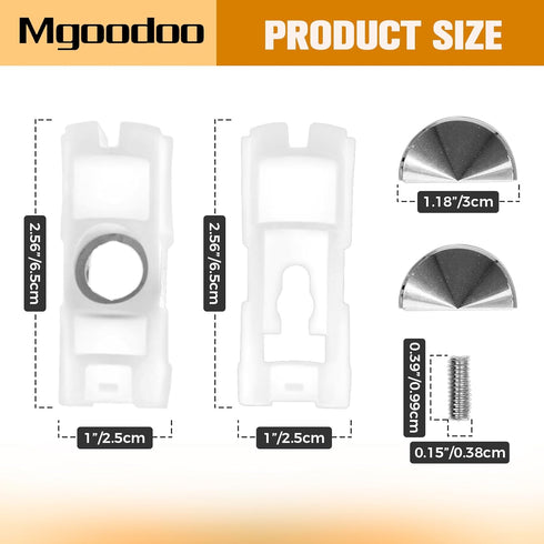 DA61-07540A Freezer Door Handle Support Kit Refrigerator Replacement Handles Compatible with Samsung AP5578979 PS4145181 DA67-02787A 3160453 6009-001526 by Mgoodoo