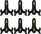 Petutu 6 Pack Wooden Display Stand Plate Easels Holder (Black)
