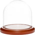 Plymor 4" x 4" Glass Display Dome Cloche, Walnut MDF Base