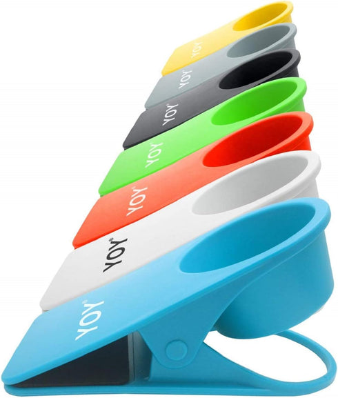 2 Pack YOY Drink Cup Holder Clip - Table Desk Side Water Glass Beer Bottle Beverage Soda Coffee Mug Holder Cup Saucer