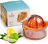 Citrus Squeezer - Manual Orange Juicer with Measuring Cup and Strainer, Dishwasher Safe, Gift for Women - 8OZ (Orange)