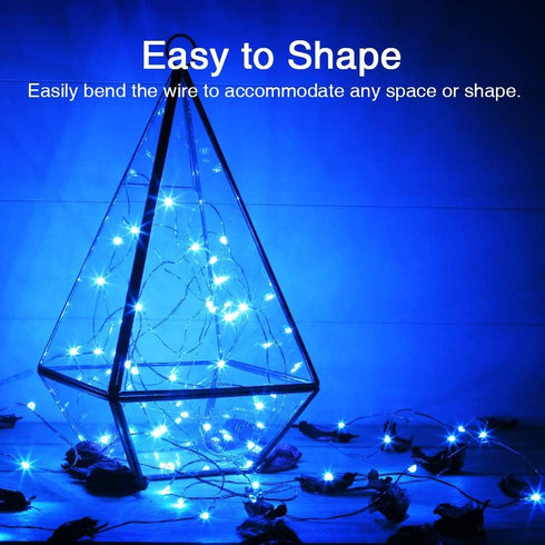 16 Pack IP68 7ft Olafus Blue Fairy Lights Battery Operated, Waterproof Mini String Light, Small LED Bottle Light