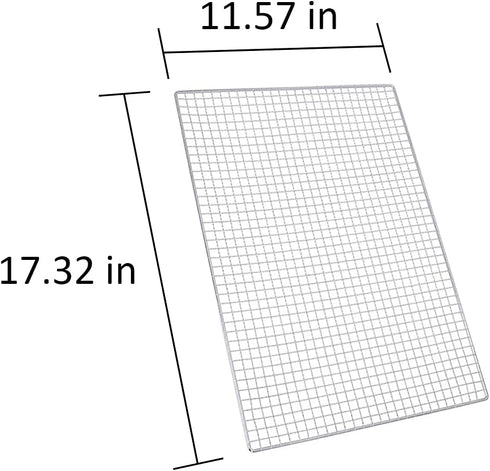 Stainless Steel BBQ Grill Rack Grids for Roasting or Baking, Oven & Dishwasher Safe