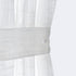 jinchan Linen French Door Curtain 40 Inches Long - Open Weave Semi-Sheer Decor - 1 Panel with Tieback, White