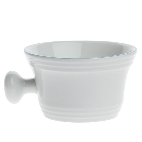 Hand-Painted Light Blue Porcelain Shaving Mug for Lathering