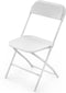 VINGLI White Plastic Folding Chairs, Set of 1, Heavy-Duty Commercial Seats with