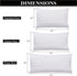 100% Egyptian Cotton King Pillow Protectors, Set of 2, 400 Thread Count, Stripe-White, Zippered Style