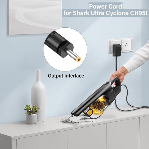Charger for Shark CH950, CH951, CH950C, CH951C Power Charging Cord for Shark CH963AMZ, CH964AMZ, CH950C, CH951C, CH955