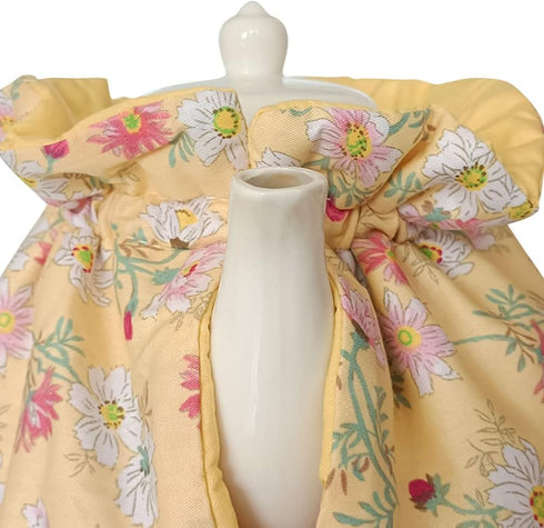 Yangshine Cozy, Vintage Floral Tea Yellow Daisy Tea Cosy Cotton Tea Kettle Cover Dust Proof Insulated Teapot Cover