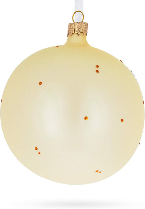 Adorable 4 Inches Guinea Pigs Glass Ball Christmas Ornament