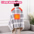 WOOLALA 3 Settings (55 31.5in) USB Plaid Heated Shawl Blanket, Wearable Fleece Electric Heating Blanket with Snap
