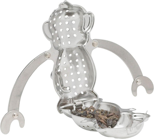 HIC Harold Import Co. HIC Tea Infuser with Drip Tray, Single, Monkey
