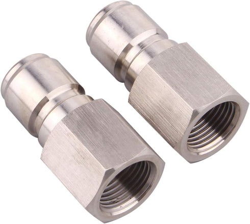 DERNORD Stainless Steel Quick Disconnect FPT 3/8" Homebrewing Connector, Sanitary Fitting, Pack of 2