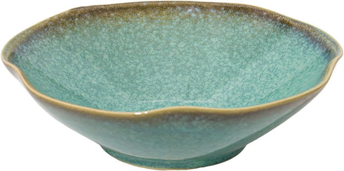 Decorative Bowl 7.6'' Ceramic, Ruffle Catch All Key Bowls for Entryway Table,