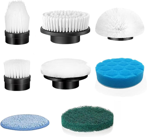 Electric Spin Scrubber Replacement Heads, 8 in 1 Cleaning Brush for ANS-8051A/8050 Power Shower Scrubber