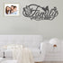 Family Metal Wall Decor Word Sign, Black Family Makes This House A Home Art, Butterflies Love Heart Wall Hanging