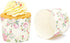 Sparkle and Bash Vintage Floral Cupcake Liners & Baking Cups - 50 Pack Yellow 2.25 x 2.75 In, Oven Safe