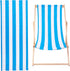 GORGECRAFT 44.49x17 Beach Sling Chair Replacement Canvas 1.5mm Thick Blue and White