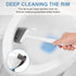 UBeesize Toilet Brush with Flexible Head, Silicone Bristles, Quick Drying Holder Set for Bathroom (15" X 4.5")