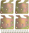 4 PCS Heavy Duty Wood Bed Rail Hook Plates with Mounting Screws for Headboard and Footboard