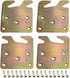 4 PCS Heavy Duty Wood Bed Rail Hook Plates with Mounting Screws for Headboard and Footboard