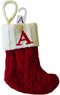 Mini Cable Knit Stocking-Letter A, 7" Mini