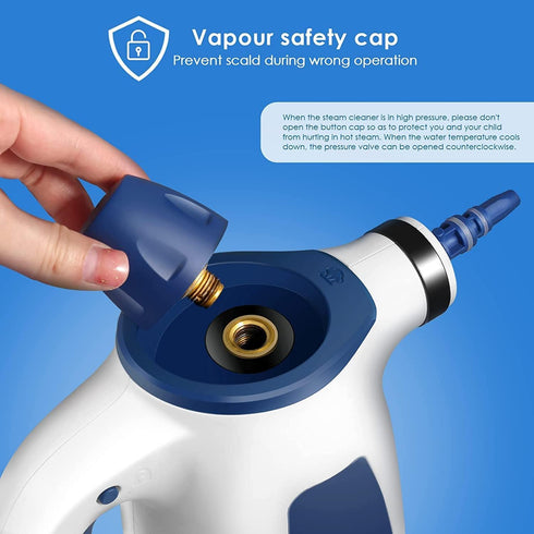 9pcs 350ML Handheld Steam Cleaner, Steam Cleaner with Accessories & Safety Lock, Capacity, Multi-Surface Steamer