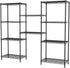 SINGAYE 5 Shelves Wire Shelf Storage Unit, Adjustable Metal Shelves for Laundry Bathroom Kitchen Office (Black)