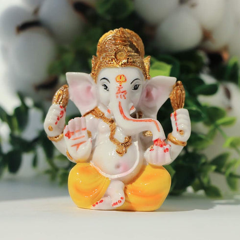BangBangDa Indian Ganesh Idol Car Dashboard, Hindu Ganesha Statue for Yoga Zen Meditation Room Decor