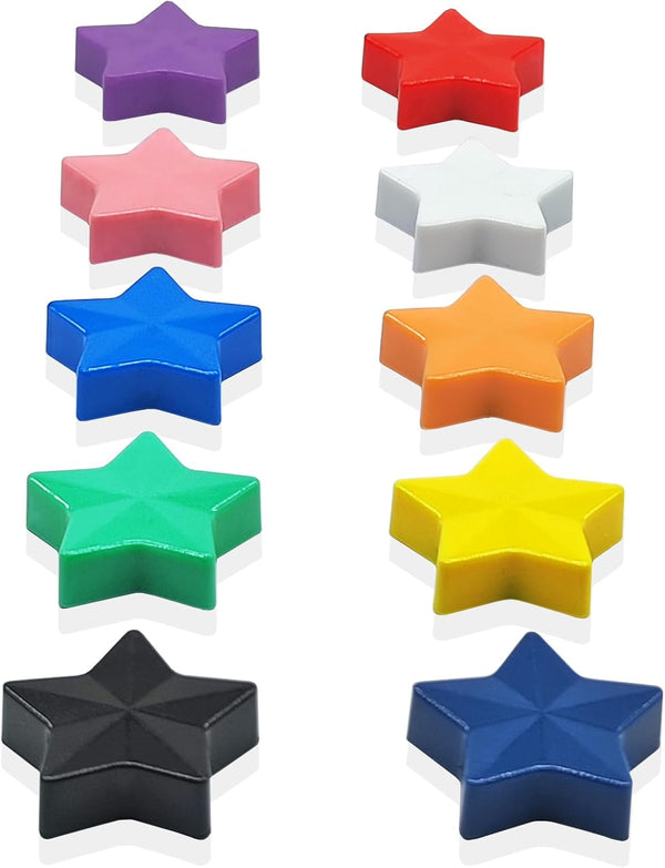 ZDZBLX 10 Pack Fridge Magnets - Strong Colorful Star Decorative Mini Magnets for Whiteboard, Locker, Office