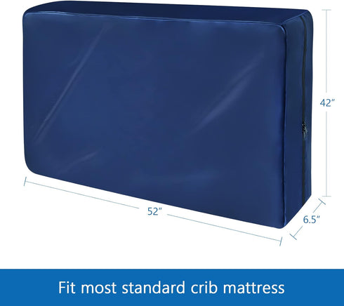 Crib Mattress Bag Waterproof Heavy Duty Mattress Moving Bag with Strong Zipper Reusable Crib Mattress Cover for Moving