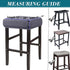 LIULIWEIFA Set 4/2/1 Counter Gray,2pcs Bar Stool Covers Rectangle of Saddle Bar Stool Covers Slipcover Stool Cushion