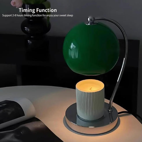 Dimmer, Candle Lamp Warmer, Wide Base Scented Candle Warmer with Timer and Modern Candle Melting Lattern, Home Decor