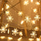 WFGGEH Snowflake String Lights, 10ft 20 LED USB Powered Snowflake Fairy String Lights