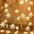 WFGGEH Snowflake String Lights, 10ft 20 LED USB Powered Snowflake Fairy String Lights