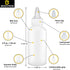 4 OZ Pack 2 BRIGHTFROM Condiment Squeeze Bottles - Squirt Empty Bottles, Clear Twist Top Cap, Leak Proof - Great