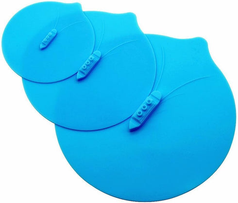 eoocvt 3pcs Steam Ship Silicone Steamer Lid Food Covers, Cute Design, Pack of 3