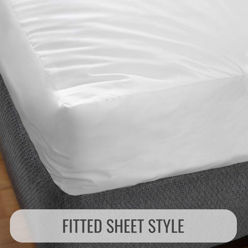 36x80x6 Inch, DMI Waterproof Mattress Protector, White, Noiseless Plastic